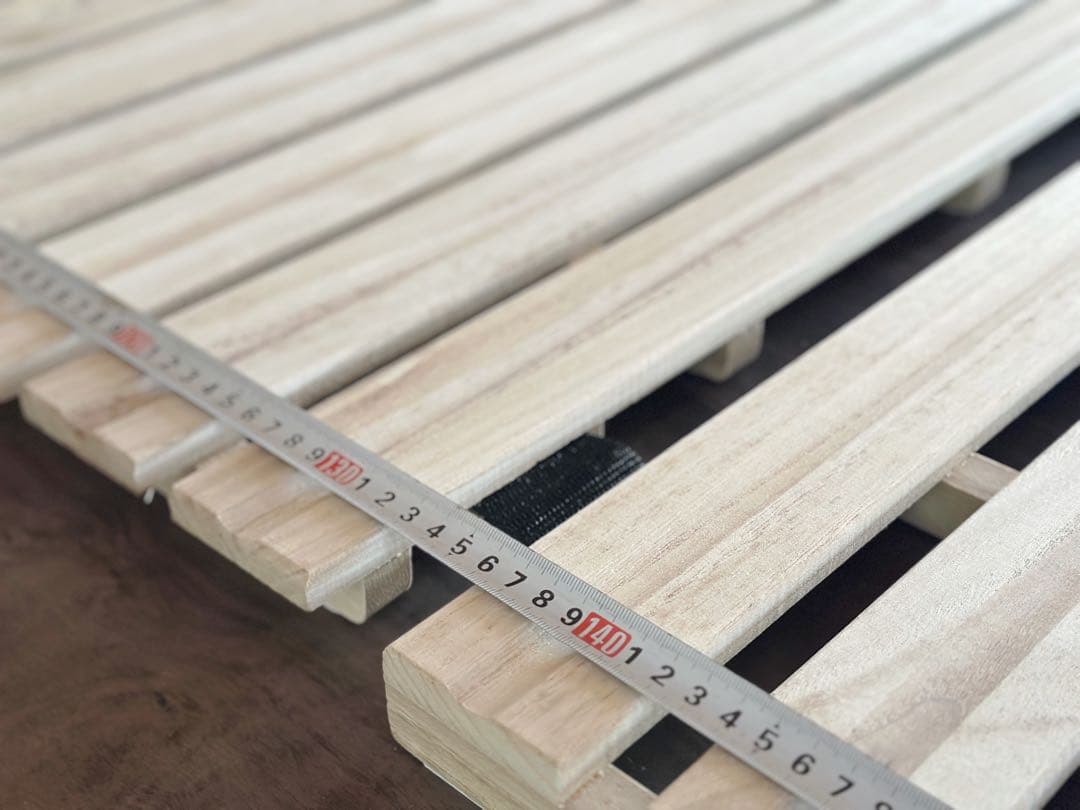 三つ折りすのこマット/天然木桐材(無塗装）