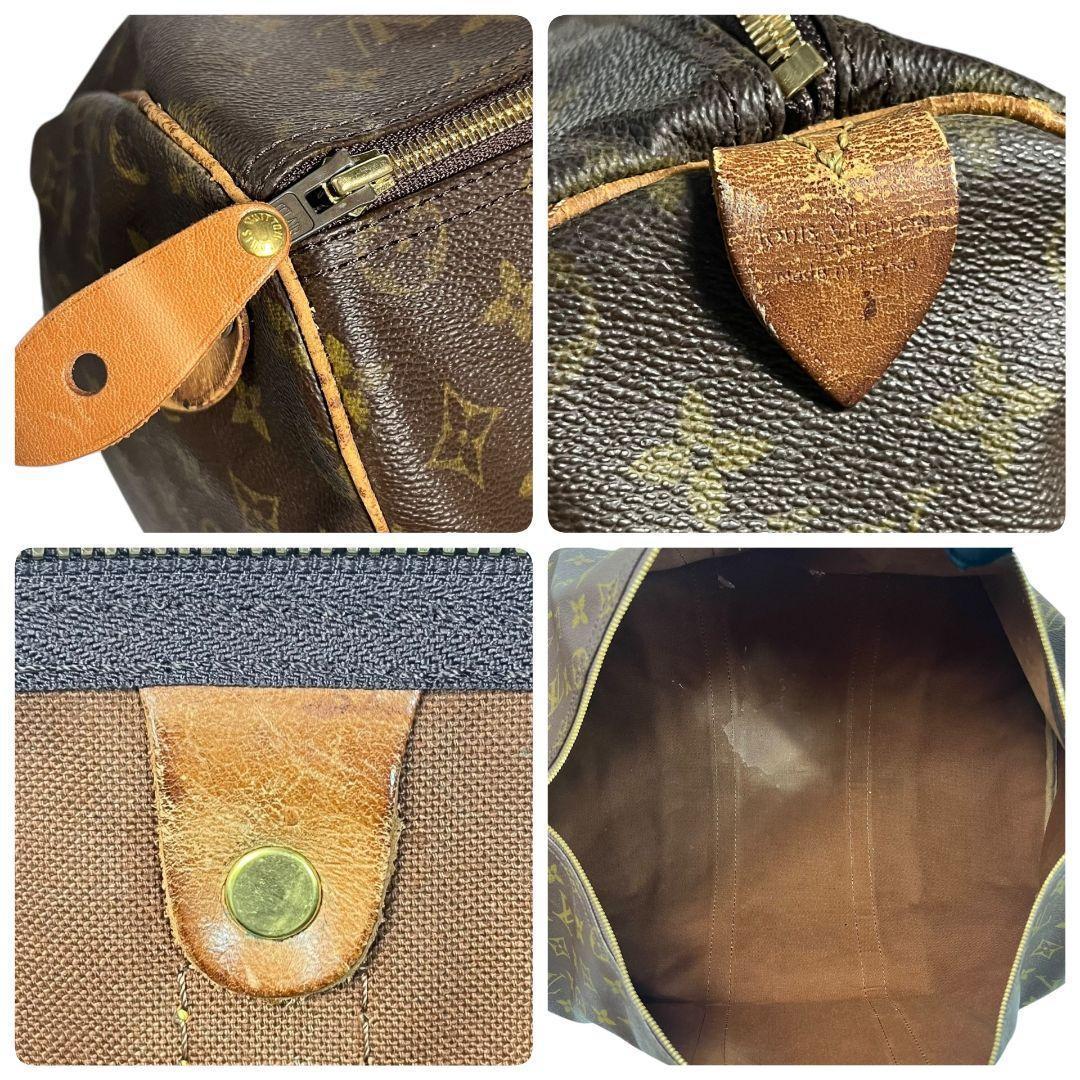鑑定済　ルイヴィトン　モノグラム　キーポル50　ボストンバッグ　茶　旅行用バッグ