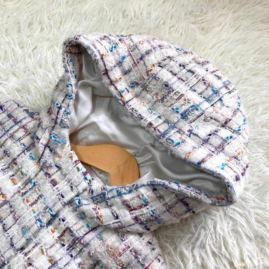 DAMA collection ミックスツイードダウンベスト　マリアケント　LL