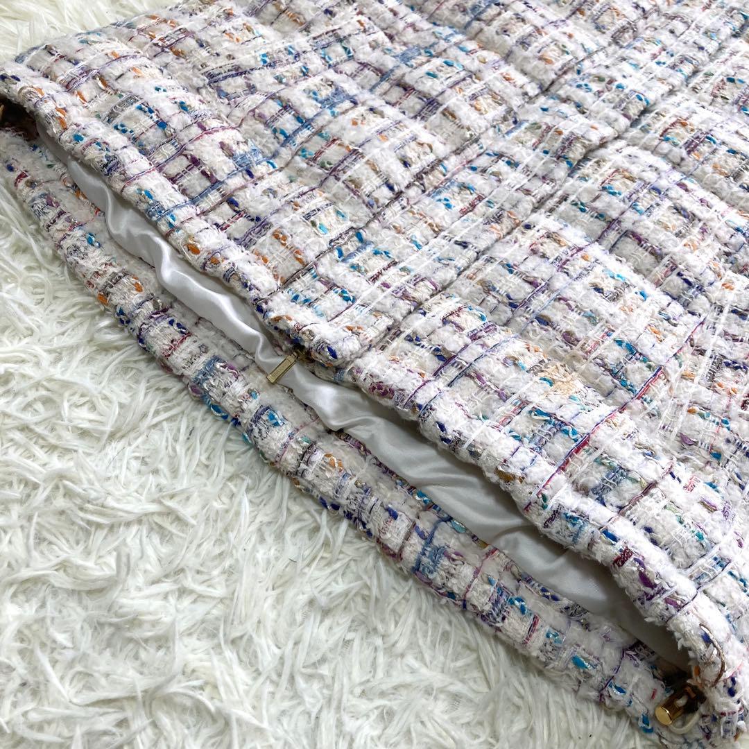 DAMA collection ミックスツイードダウンベスト　マリアケント　LL