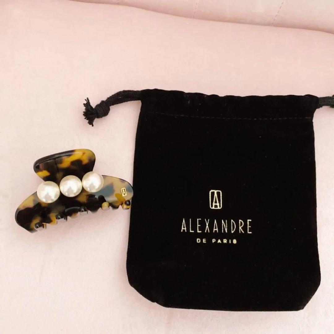 ALEXANDRE DE PARIS パール付きヘアクリップ Sサイズ