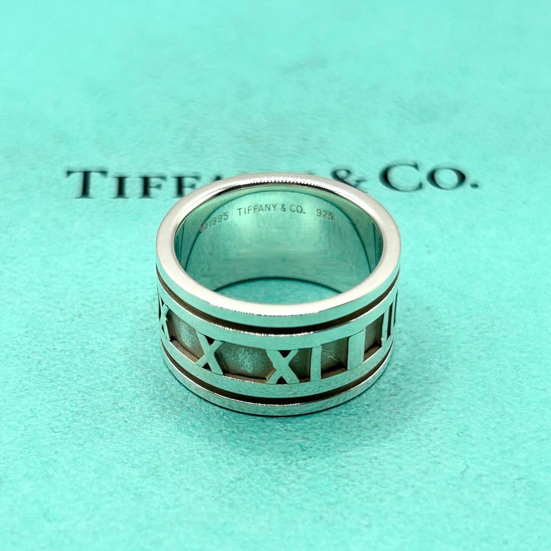 美品　ティファニー　アトラス　リング　ワイド　約18号　シルバー　925