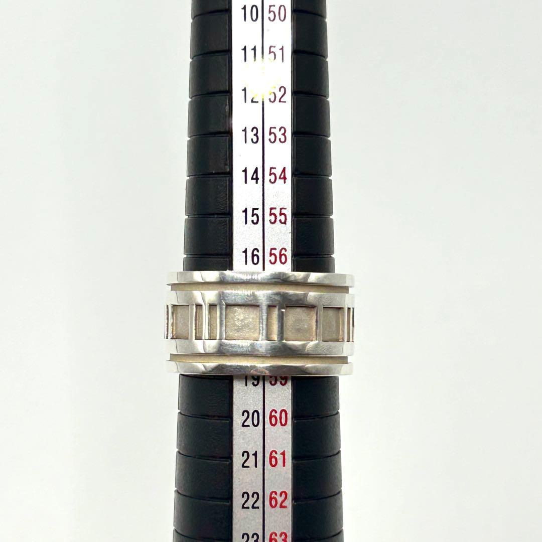 美品　ティファニー　アトラス　リング　ワイド　約18号　シルバー　925