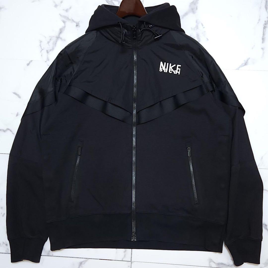 Sacai × NIKE コラボ ジップ パーカー 切替 再構築 デザイン XL
