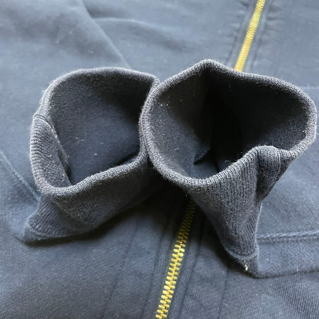 90's ポロバイラルフローレン フルジップパーカー ワンポイント サーマル 紺