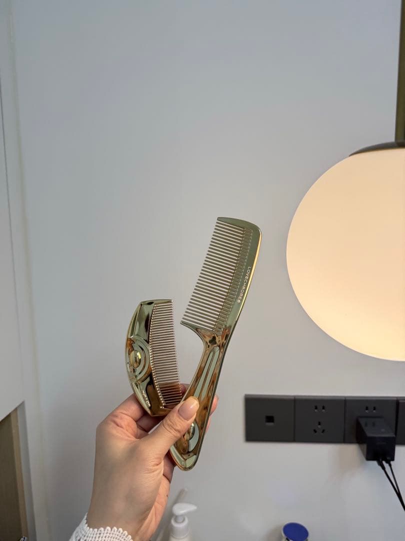 LOVECHROME ゴールド折りたたみコーム 2本セット