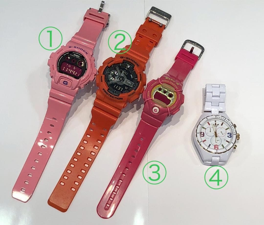 432:G-SHOCK、Baby-G＆アディダス時計セット