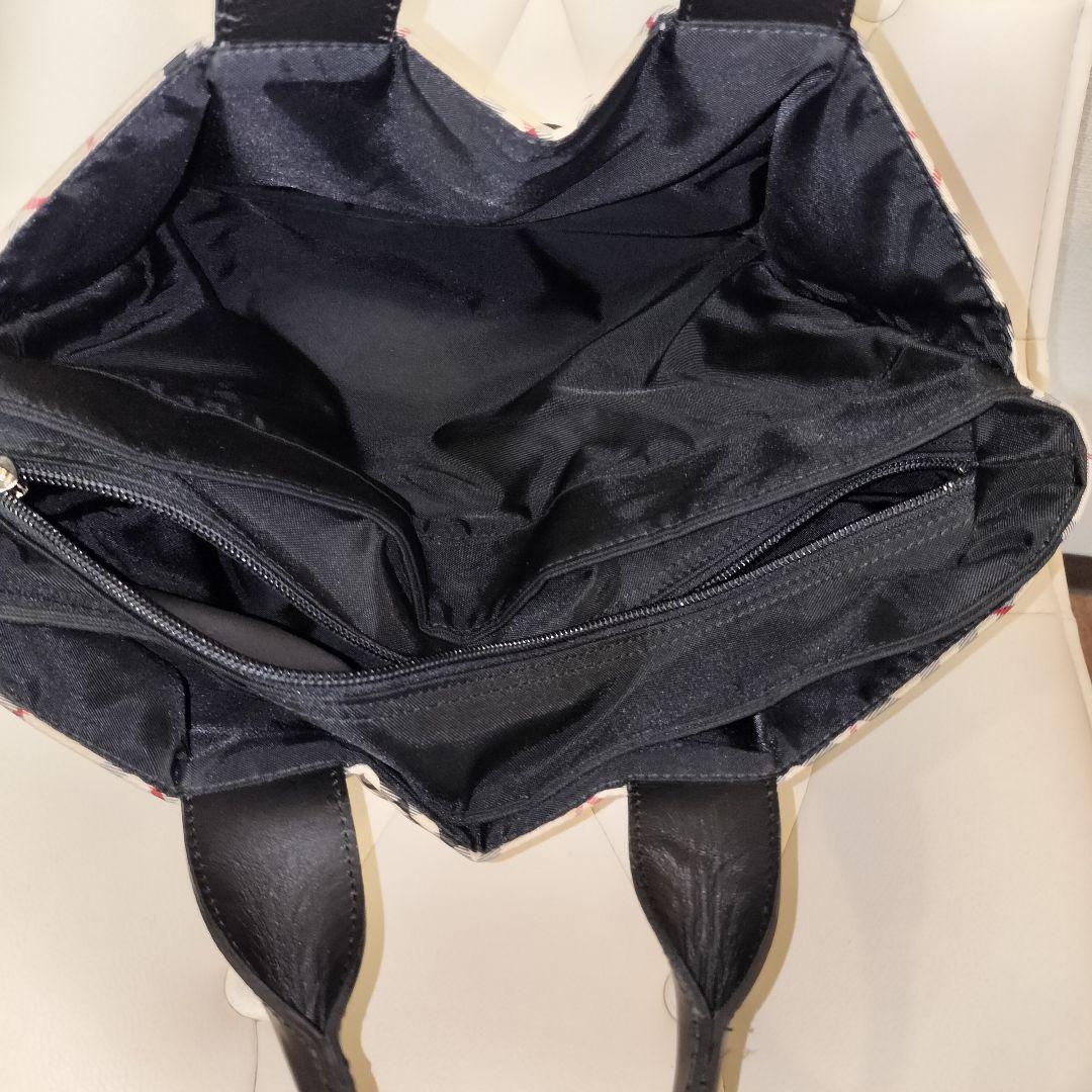 BURBERRY ノバチェック ナイロン ハンドバッグ レザーハンドル　舟形