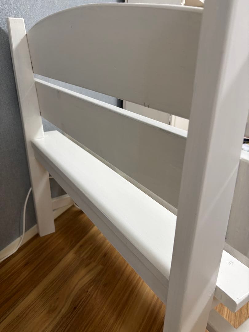 ホワイト 木製ベンチ シンプル