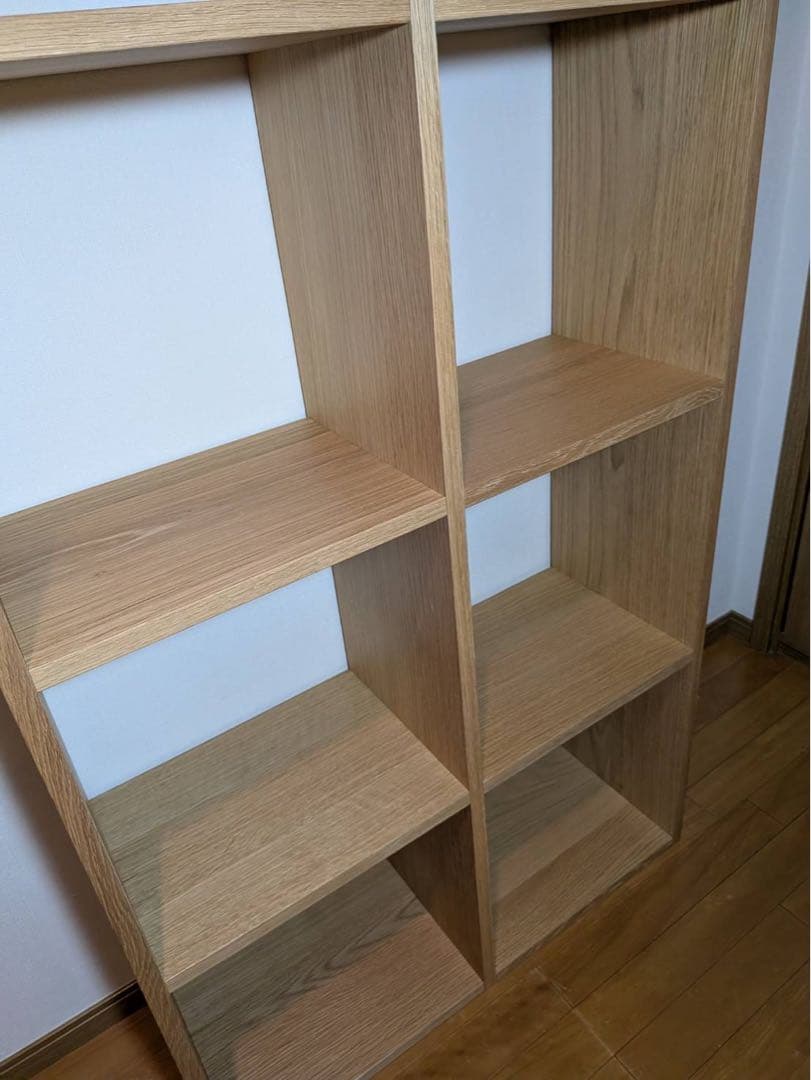 ■送料込■無印スタッキングシェルフ 3×2 木製家具棚 収納MUJIオーク材
