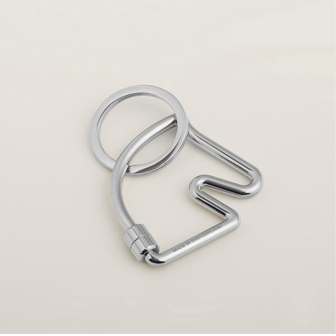 【とーり】新品未使用 エルメス シュヴァル 馬 キーリング Hermes