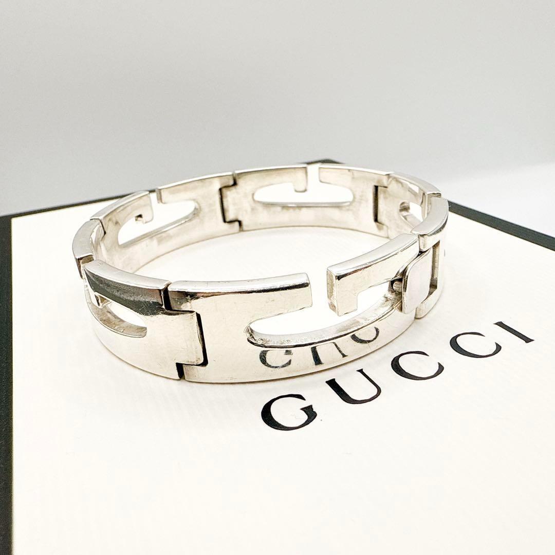 2515-3 人気✨GUCCI ブレスレット　バングル　カットアウトG