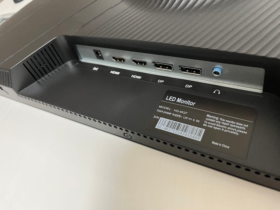 cocopar モニター 27インチディスプレイ4K IPS HDMI2.1