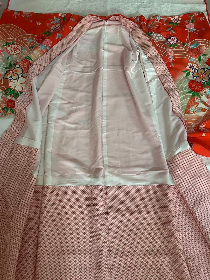 7歳　七五三　正絹着物　古典柄　帯　帯揚げ　帯締め　しごき　セット