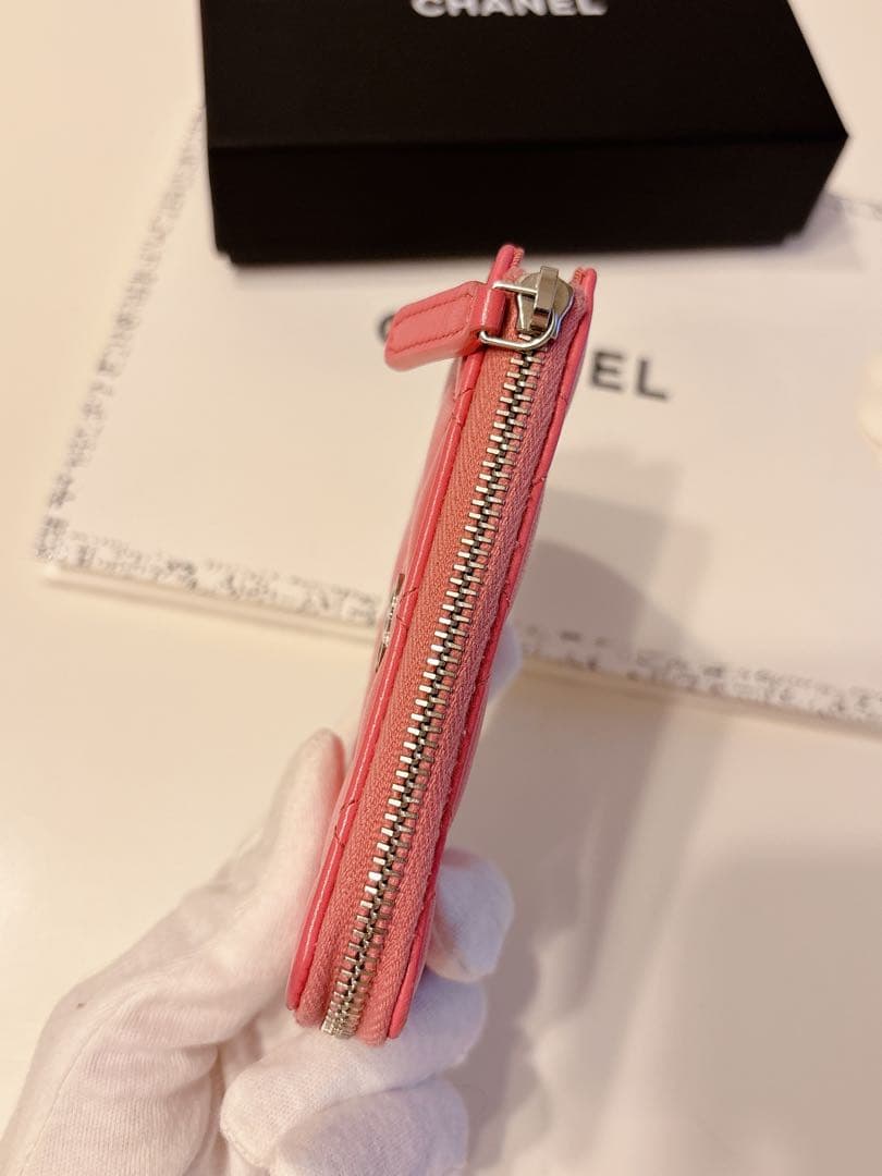 CHANEL キーケース シャネル　パース 鍵入れ ピンク ラムスキン