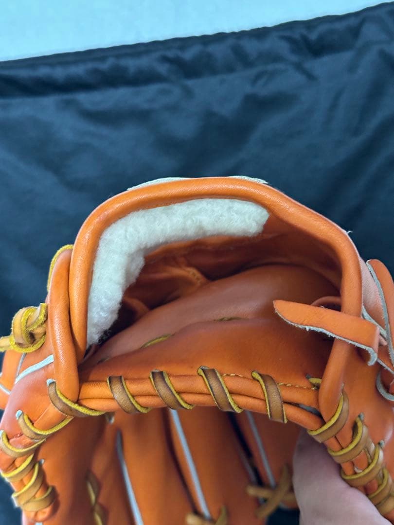 ATOM 硬式グローブ オレンジ➕グローブ入れ
