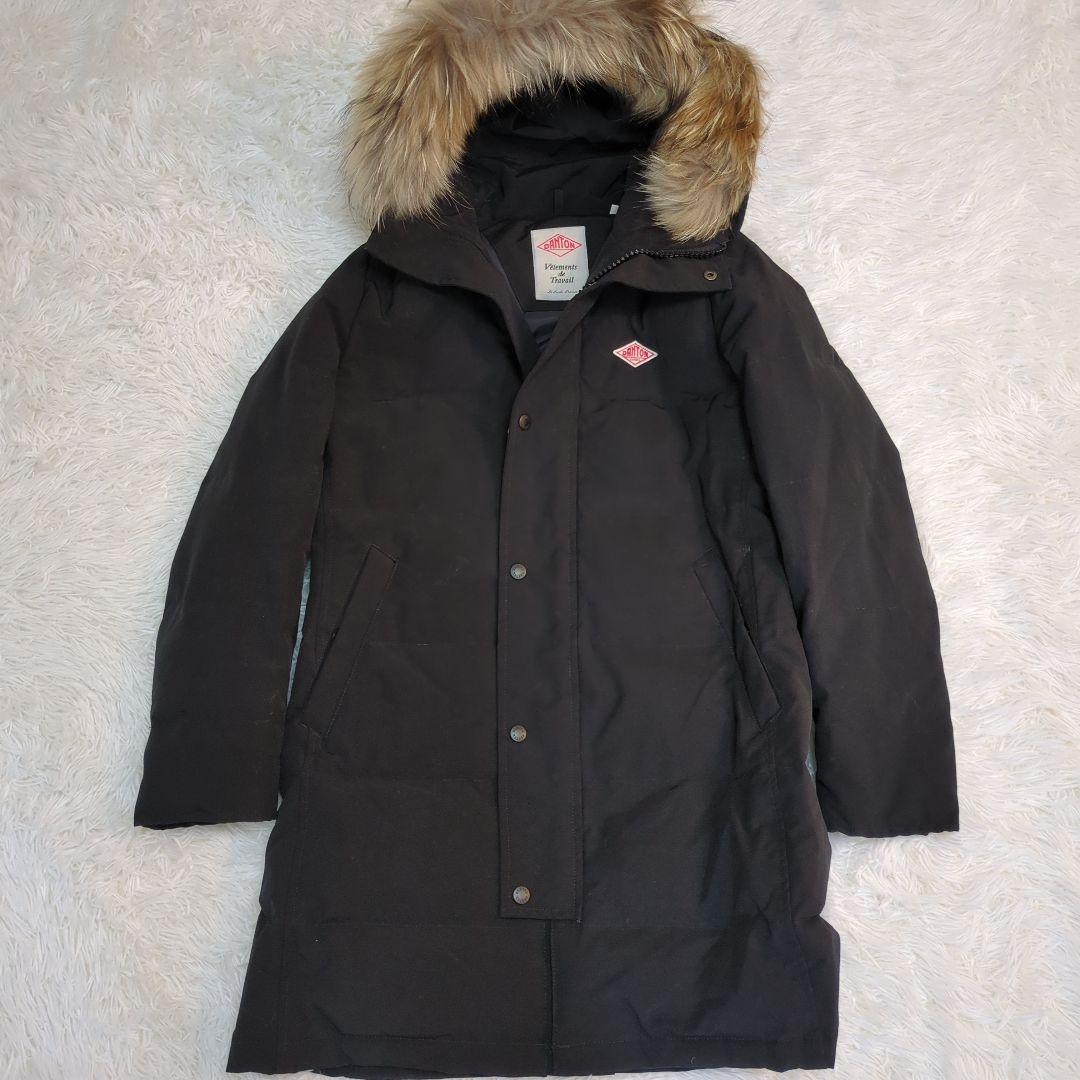 【極美品】ダントン ダウンコート ダウンジャケット 黒 リアルファー