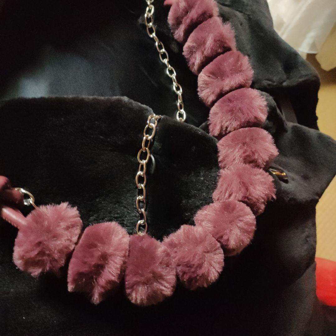 ケープ。ワインカラー バッグとセットです。