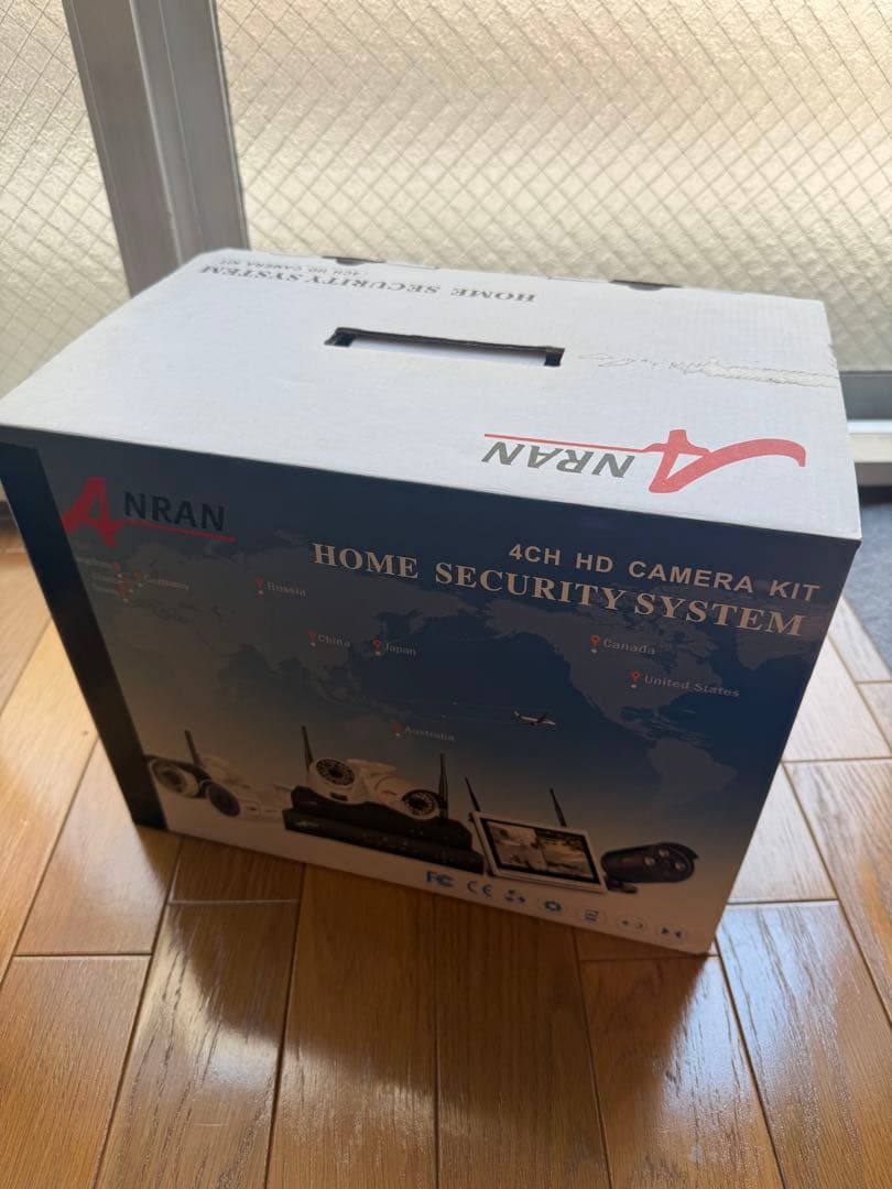 防犯カメラセット(200万画素）POE給電 屋外型　ANRAN防犯カメラ4台