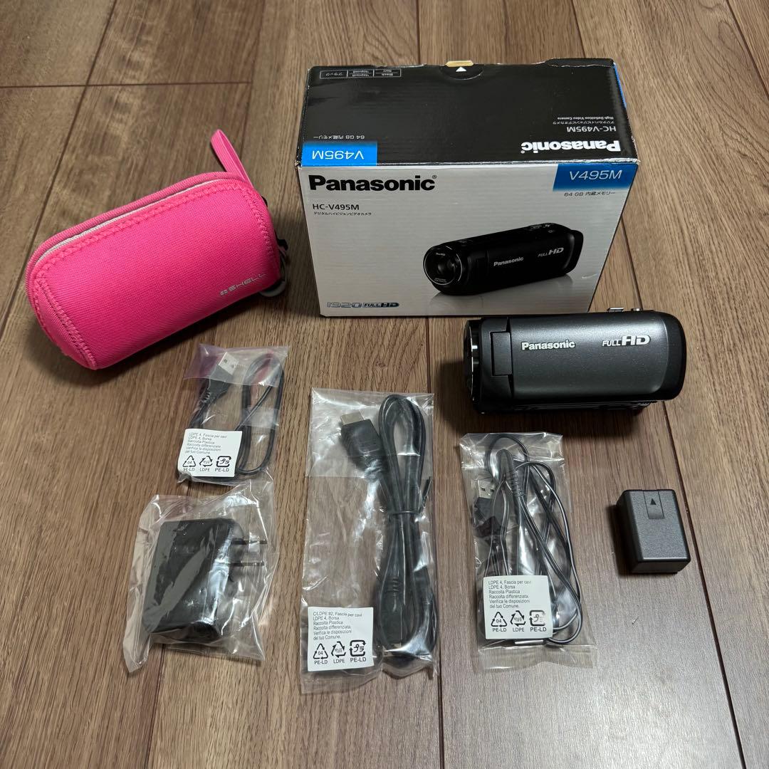 美品 Panasonic HC-V495M ビデオカメラ