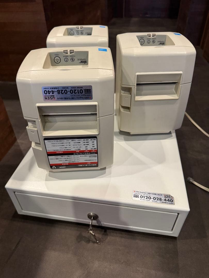 Uレジ用スター精密プリンタ3台＋ドロワー