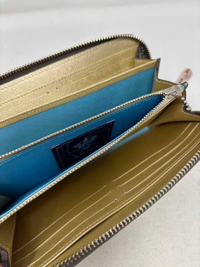 A1129 ADMJ ラウンドウォレット 蛇革 マルチマテリアル