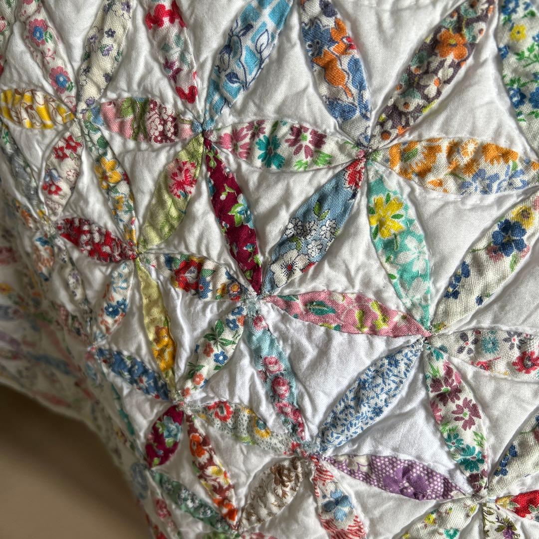 【516】 ハンドメイド　パッチワークキルト　フィードサックのフリーマット