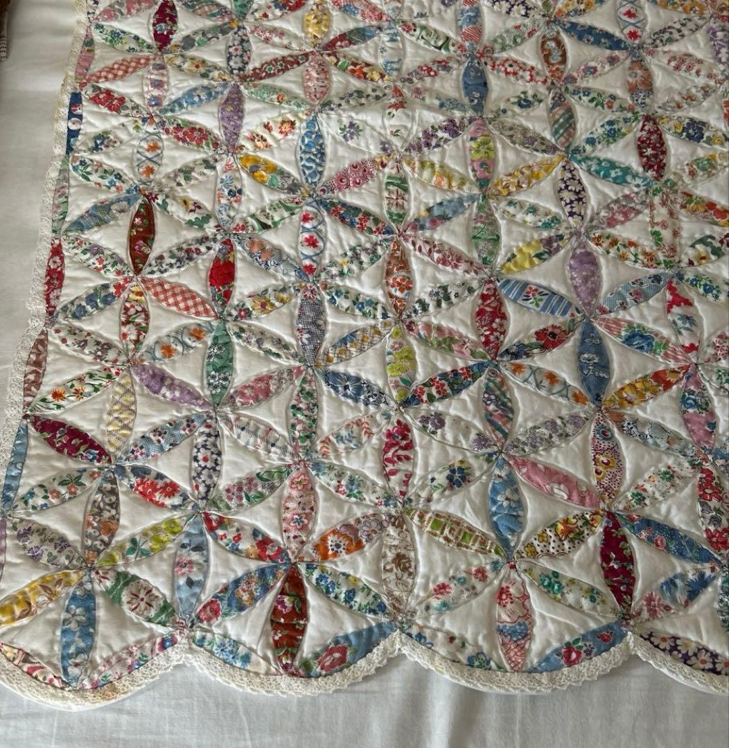 【516】 ハンドメイド　パッチワークキルト　フィードサックのフリーマット