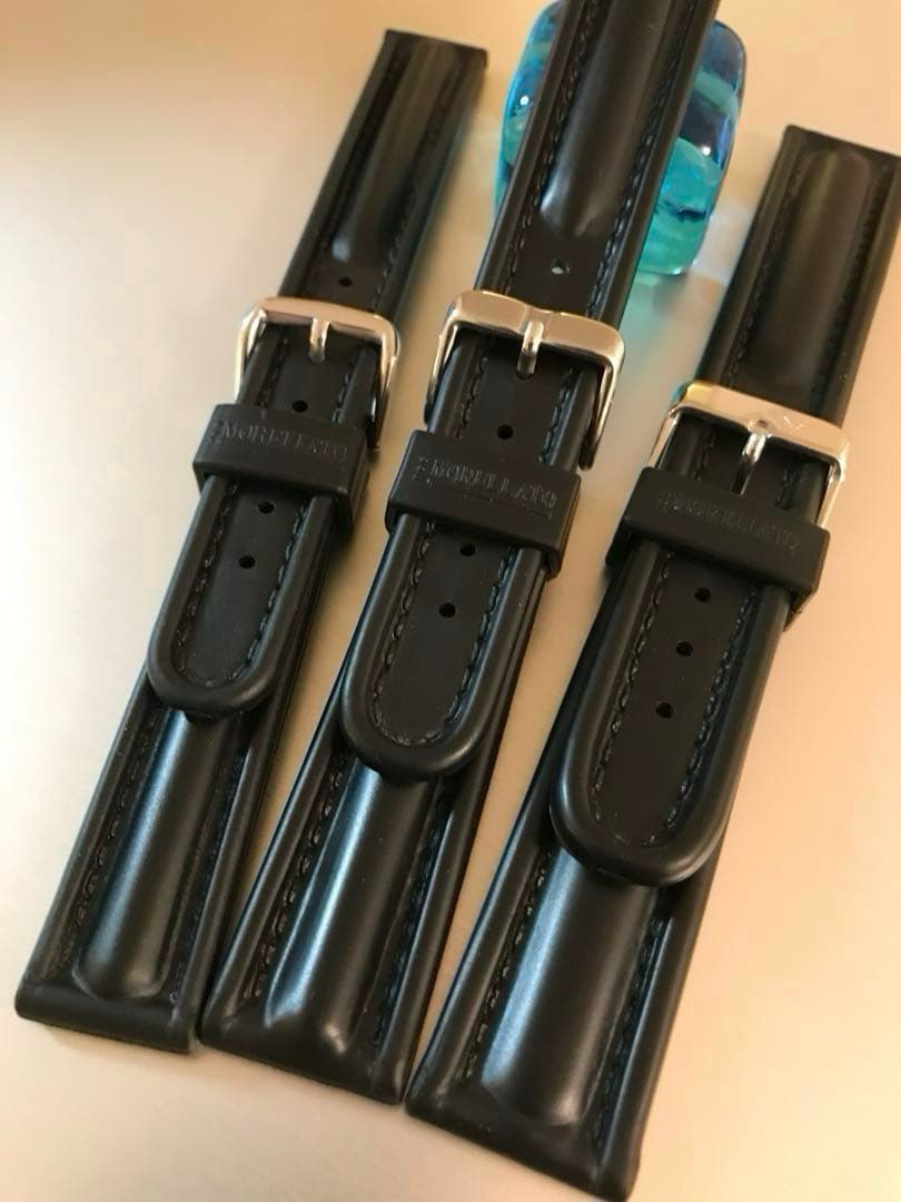 時計ベルト モレラート ケイマン 3本セット 18㎜ 20㎜ 22㎜ ラバー