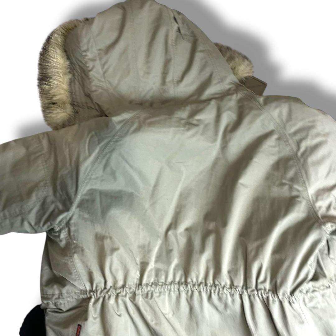 アイバー AIVER ファー付き モッズコート L カーキ オーバーサイズ