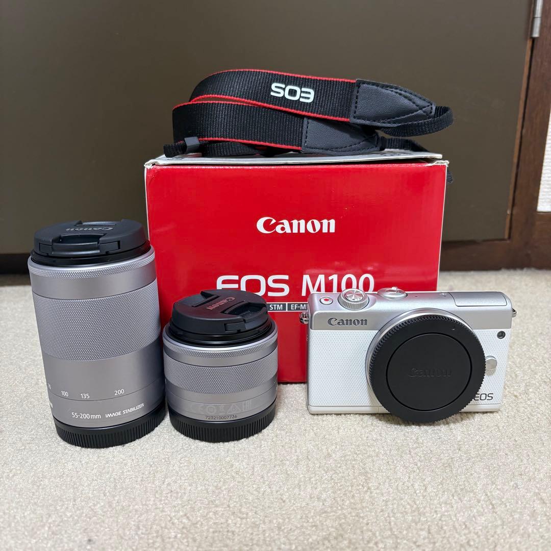 Canon EOS M100 シルバー レンズ2本付き