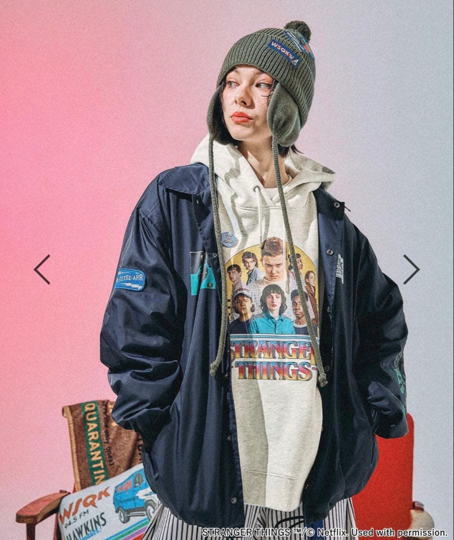 コラボアソートコーチジャケット　ニコアンド　ストレンジャーシングス