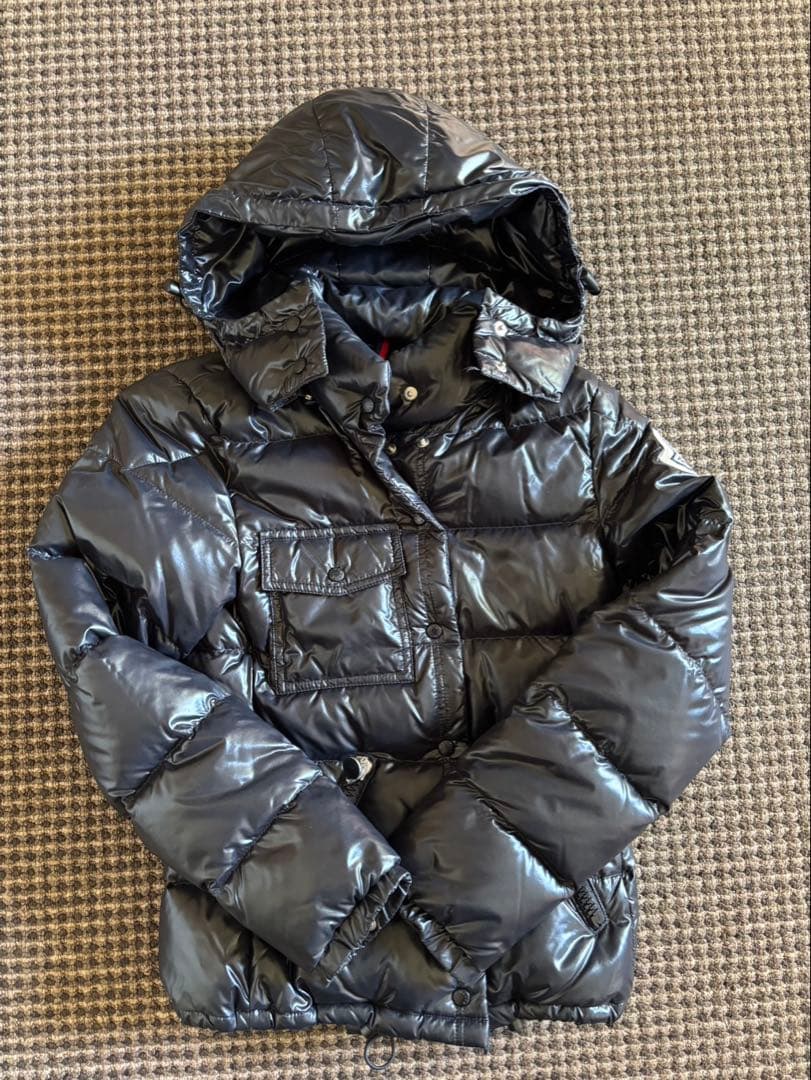 MONCLER ブラック ダウンジャケット サイズ00