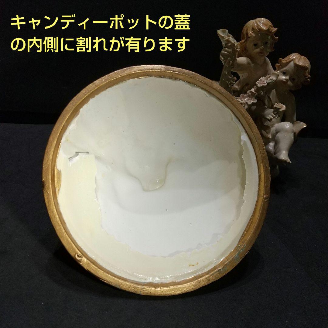 イタリア製 天使付きキャンディーポット 天使の温度計 天使のキャンドル立て３点