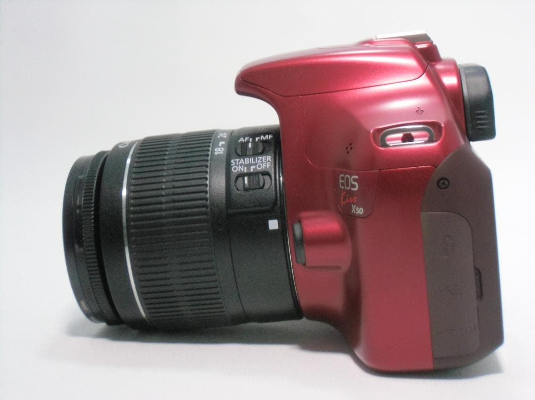 Canon EOS Kiss X50 レッド ダブルズームキット B062