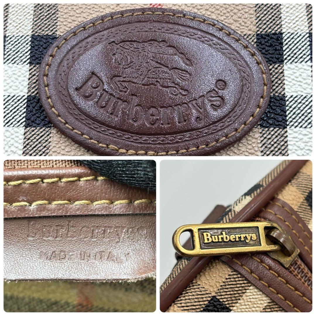 Burberrys バーバリー ノバチェック レザー ボストンバッグ PVC