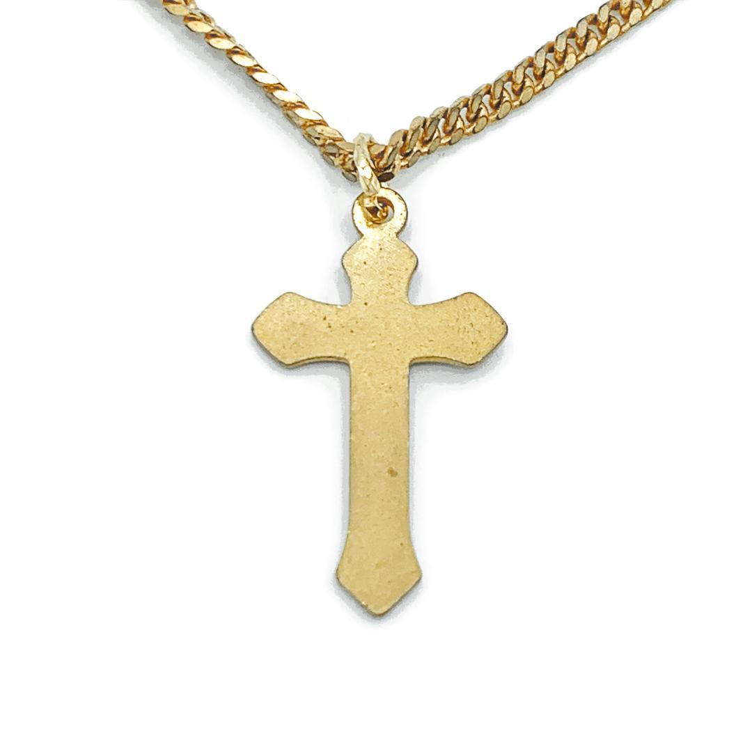 90s vintage ゴールド クロス ネックレス K18 sv925 E20