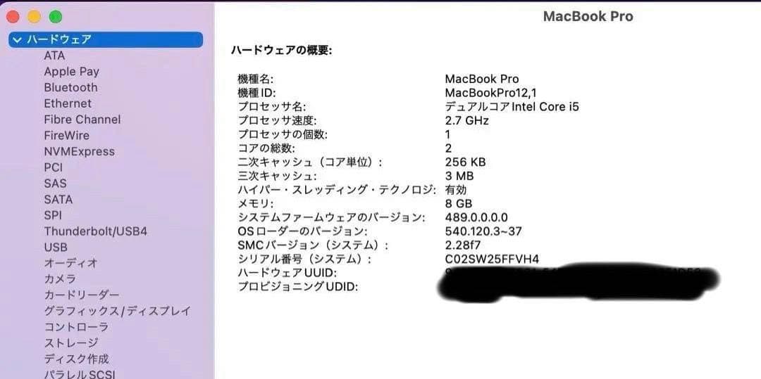 MacBook本体 MacBook Pro Retina Early