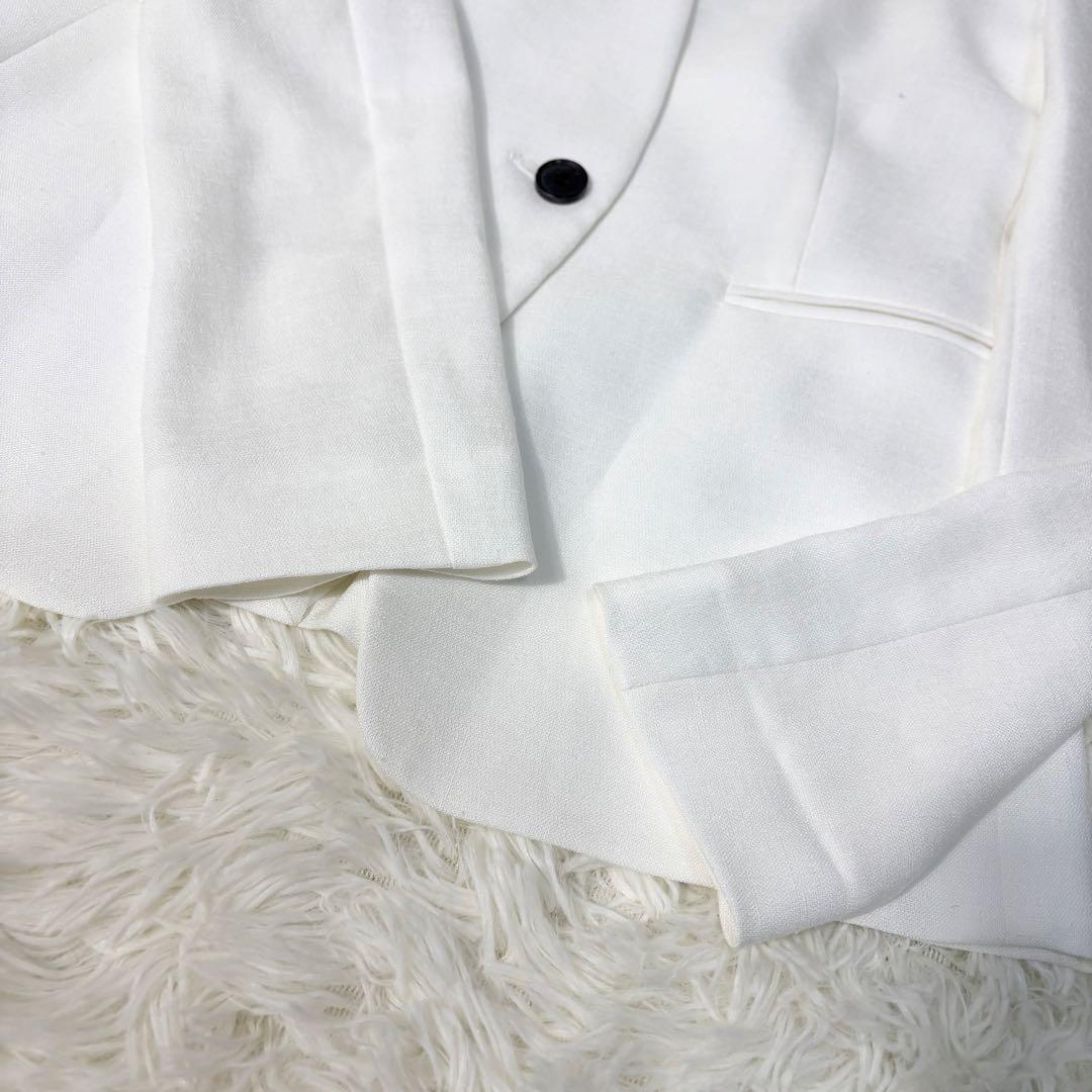 anzuBEIGE セットアップ ノーカラー ワイドパンツ サイズ違い