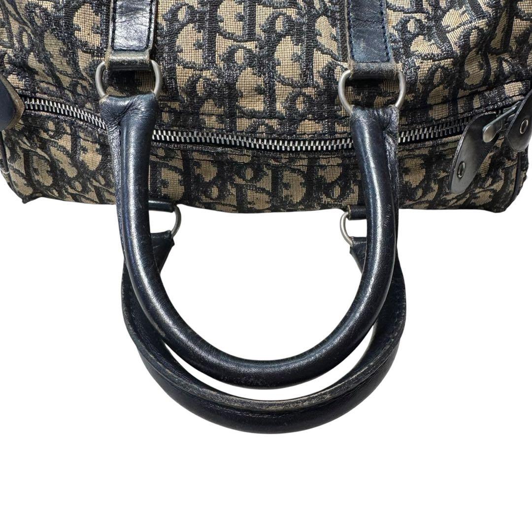 Dior トロッター ミニボストンバッグ ヴィンテージ レザー×キャンバス