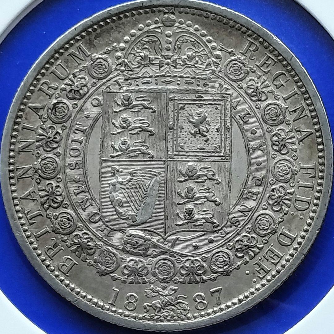 美品❗️ハーフクラウン銀貨(ヴィクトリア女王ジュビリーヘッド)1887イギリス