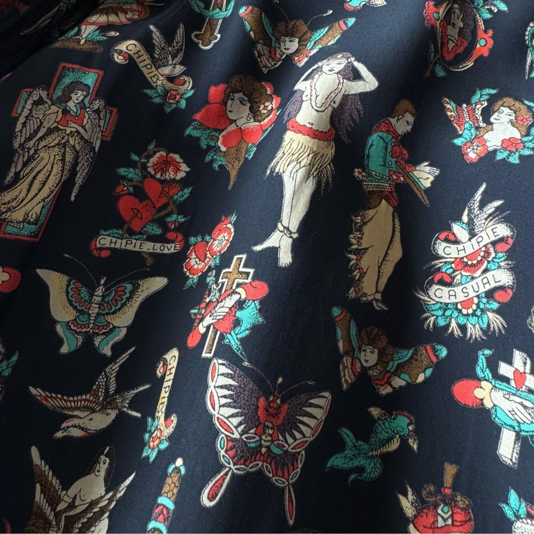 CHIPIE CUIR A-2typeレザージャケット　総柄裏地　ダークブラウン