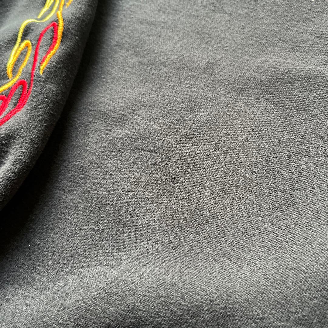 00s　Bigdogs　パーカー　フレイム　ファイヤーパターン　フェード　黒　炎