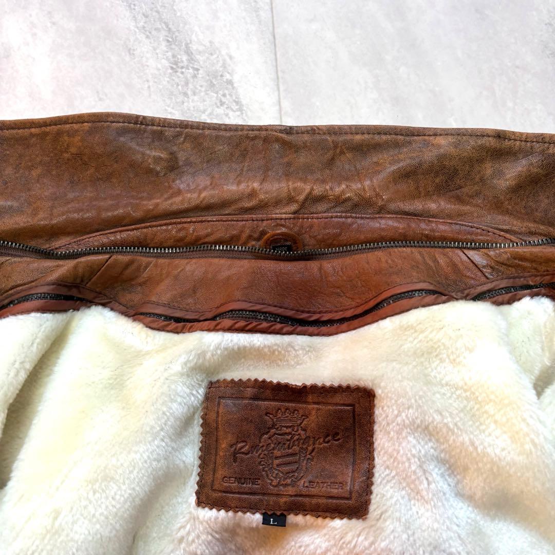 【Vintage】A-2 ラムレザージャケット フライトジャケット 短丈 L