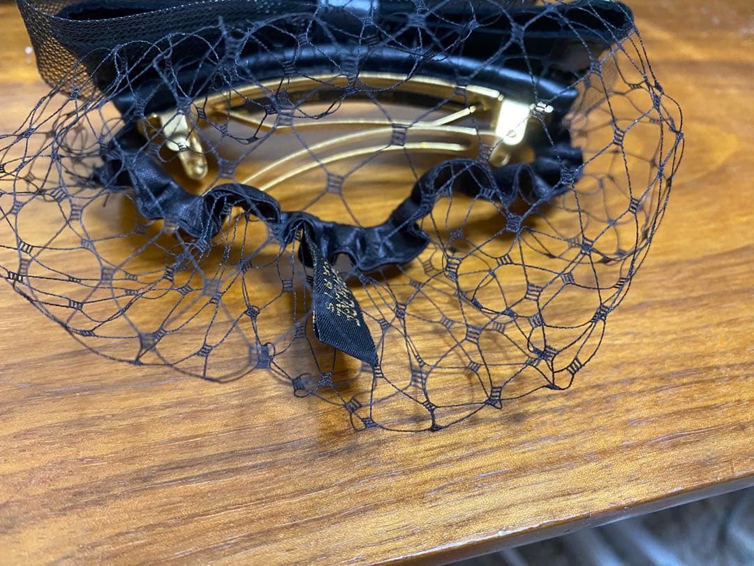 アレクサンドル パリ お団子ネット黒リボンバレッタ