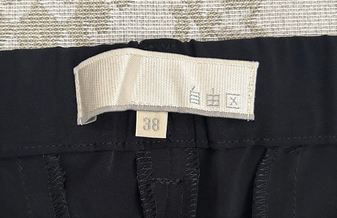 極美品 自由区 ジユウク 洗える セットアップ パンツ スーツ ノーカラー 黒