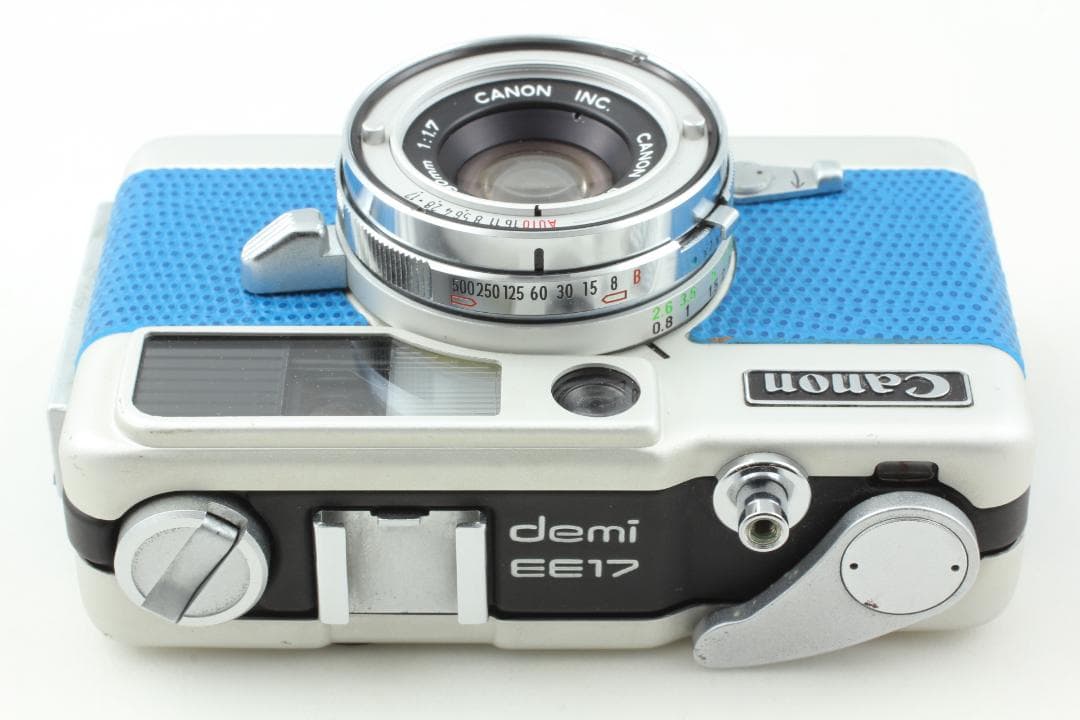 【整備済　美品】ブルー Canon Demi EE17　ハーフカメラ　露出計OK