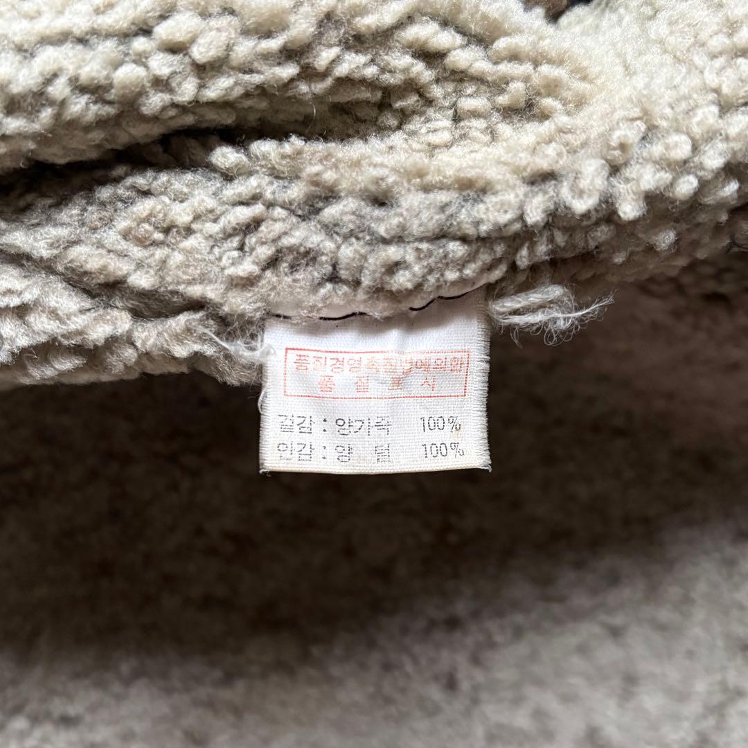 【90s vintage】B-3 フライトジャケット　ムートン　本革　短丈　古着