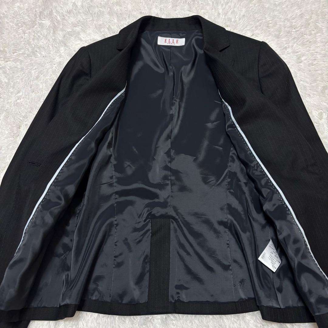 mimihi ELLE ブラック ストライプ シルク 3点セット