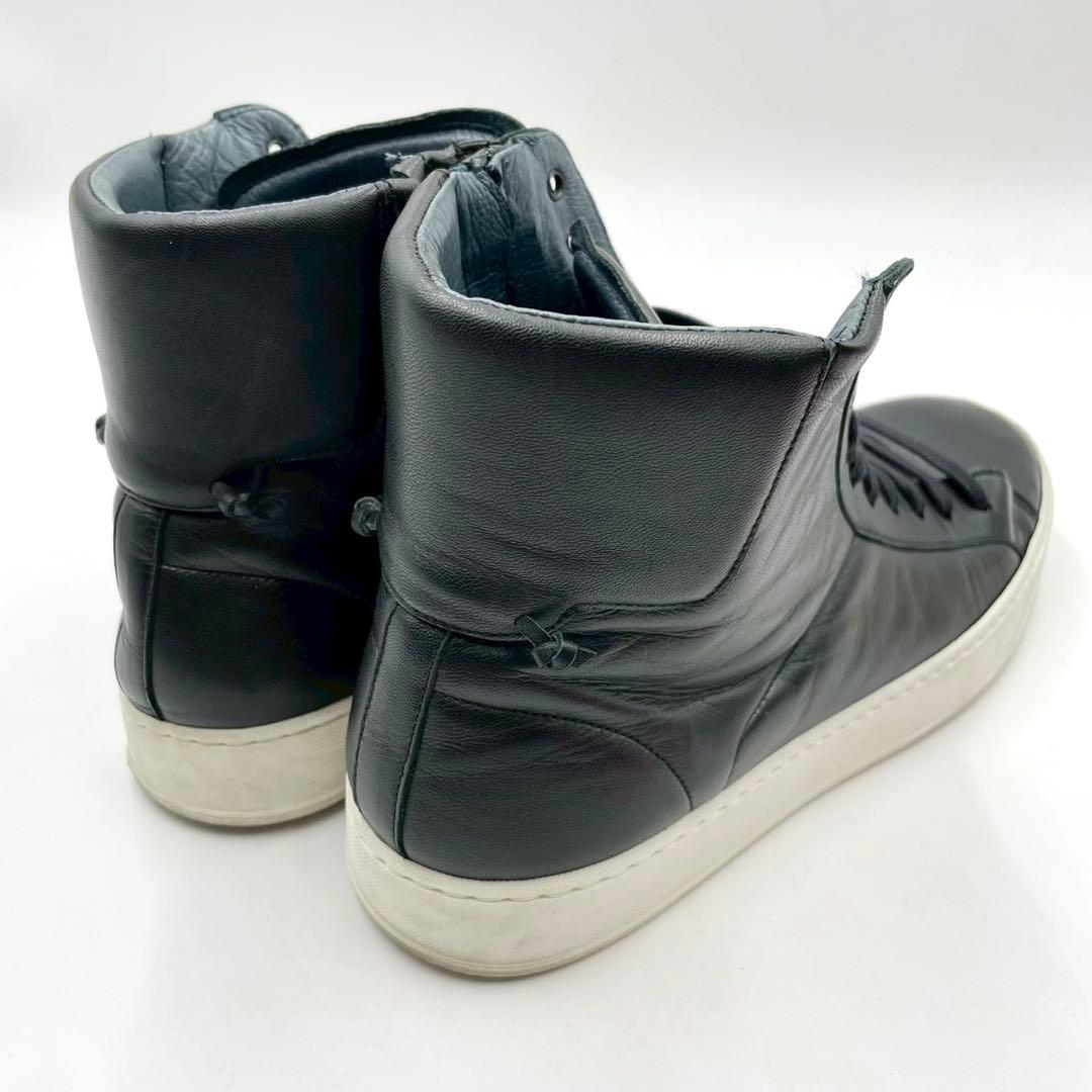STEFANO GAMBA ハイカットレザースニーカー 黒 41 Y1420